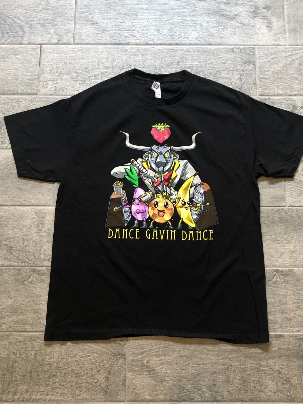 Dance Gavin Dance Band Tour T-Shirt Black Short Sleeve Unisex Adults Size Large